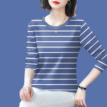 Damen Langarmshirt Gestreift Norvielle