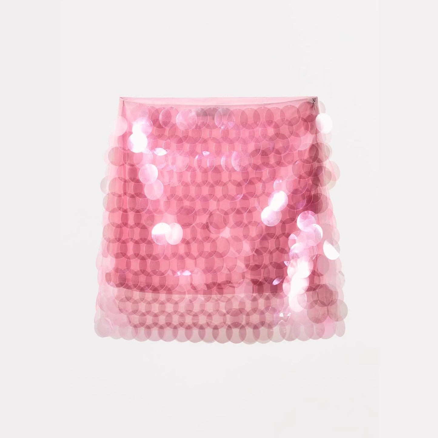 Damen Minirock Glitzernd Pailletten Elastisch
