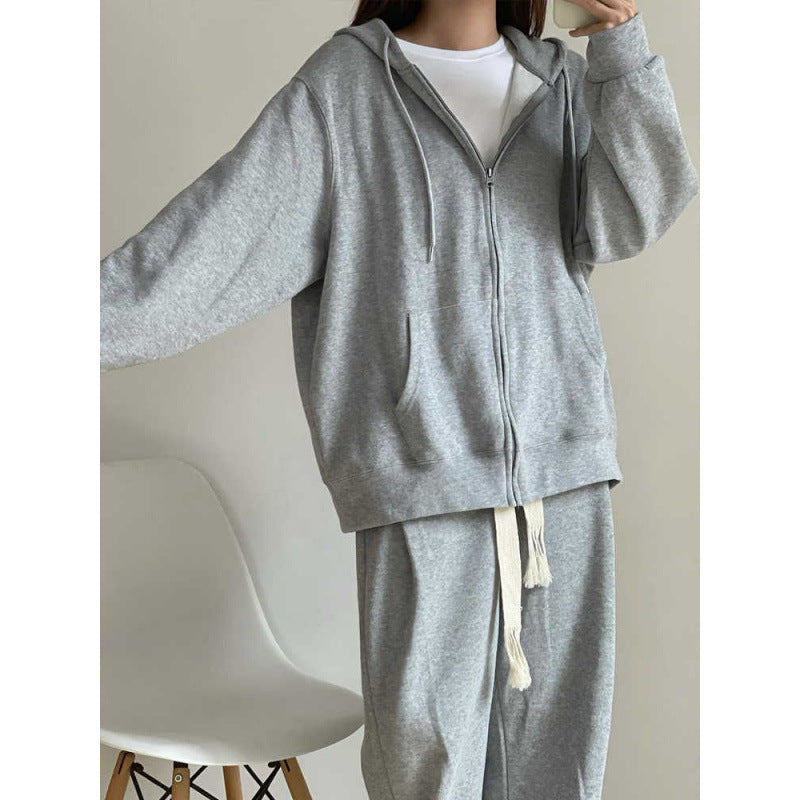 Damen Lounge-Set Kapuzenpullover Weite Jogginghosen Norvielle