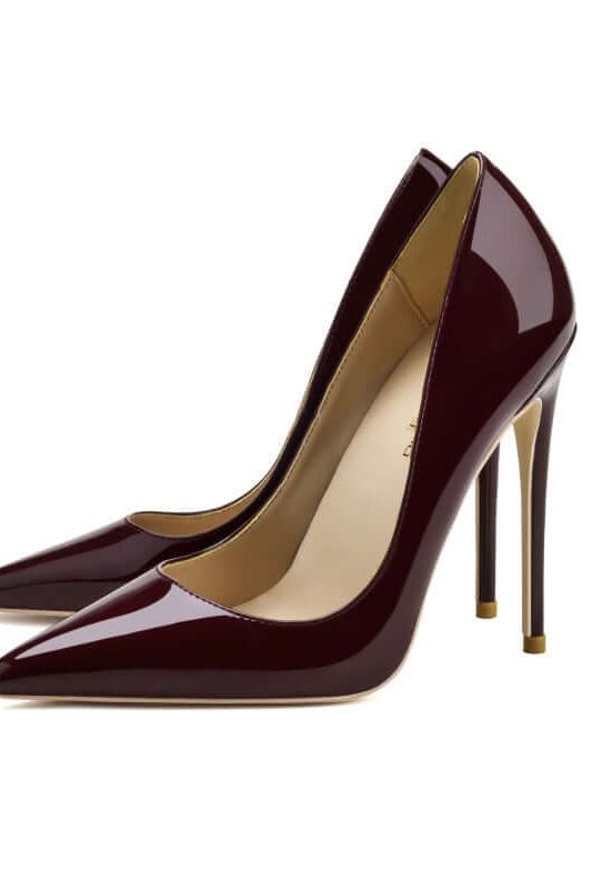 Norvielle Damen Stiletto High Heel Schuhe Spitze 12cm