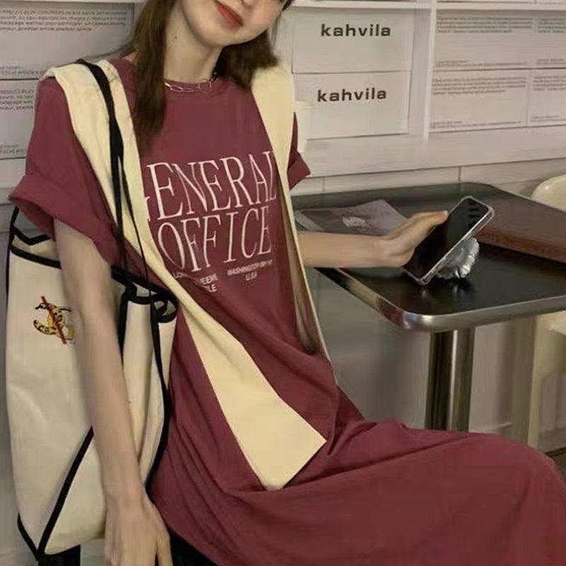 Damen T-Shirt-Kleid mit Schriftzug Norvielle