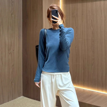 Damen Langarmshirt Norvielle Leicht Baumwolle