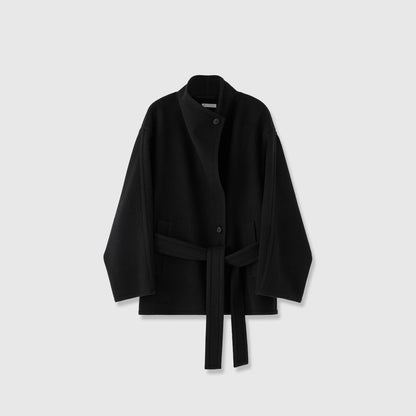 Damen Oversized-Mantel mit Bindegürtel Norvielle