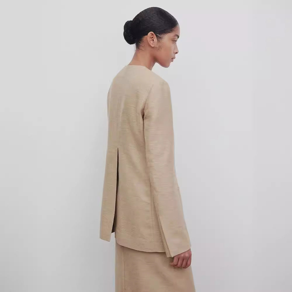 Damen Blazer Elegantes Design Strukturiert