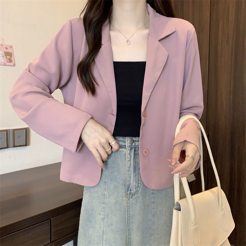 Damen Kurzjacke Eleganter Knopf-Ausschnitt Norvielle