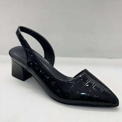 Damen Spitzschuhe Blockabsatz