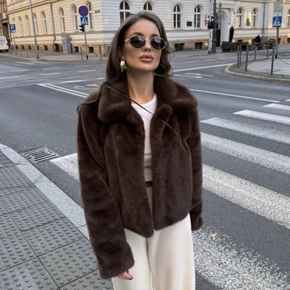 Damen Kunstpelzjacke Kuschelig Norvielle