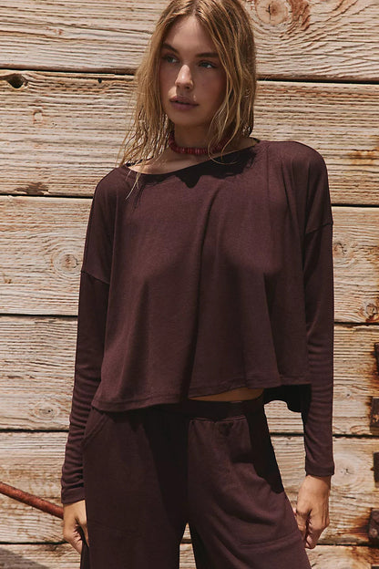 Damen Twinset Weites Oberteil und Hose Norvielle