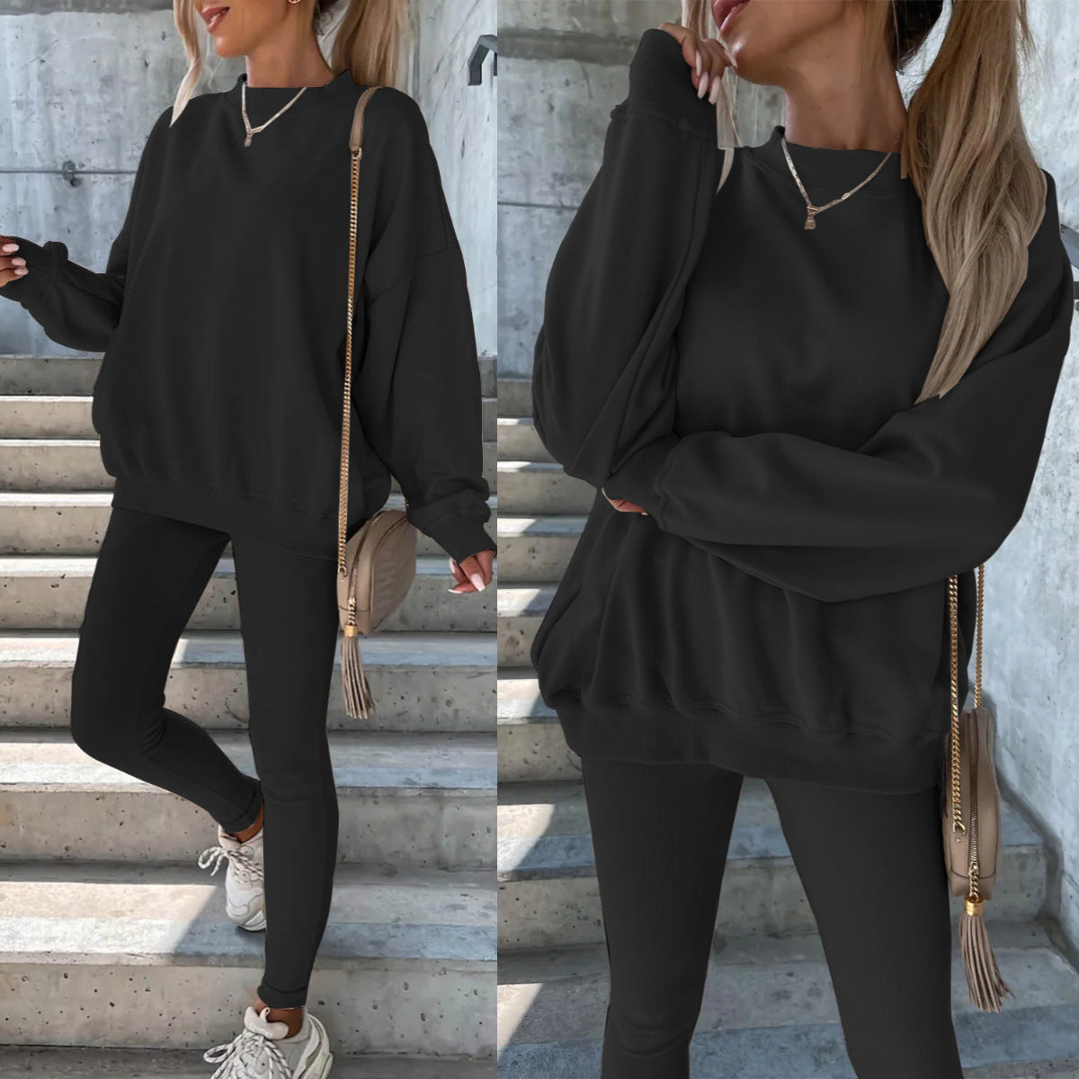 Damen Sweatshirt Leggings Set Norvielle