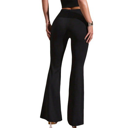 Damen Flare Jeans Hose Hochwerder Elastisch