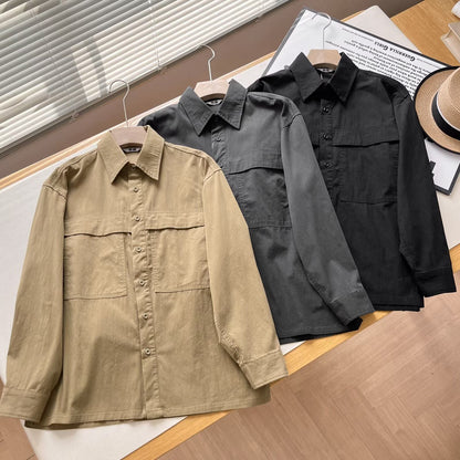 Damen Overshirt Lässig Brusttaschen Norvielle