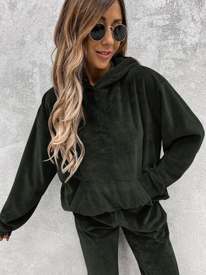 Damen Fleece-Jogginganzug Hochkragen Elastisch Norvielle