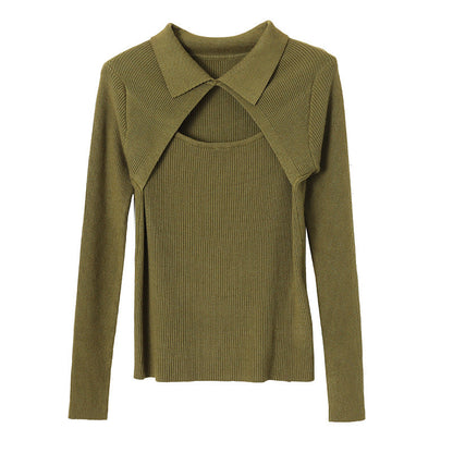 Damen Langarmshirt Raffinierter Ausschnitt Norvielle