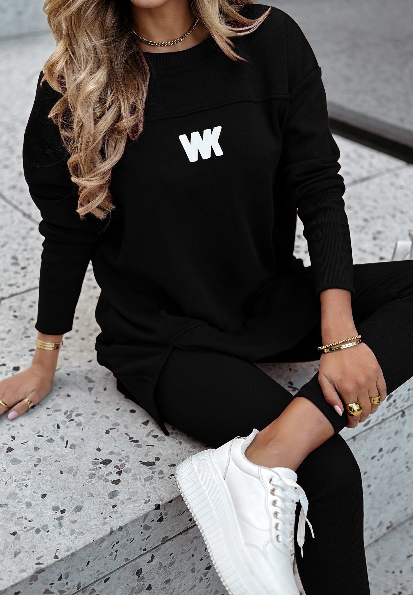 Damen Lounge-Set Oversized Sweatshirt und Leggings Norvielle