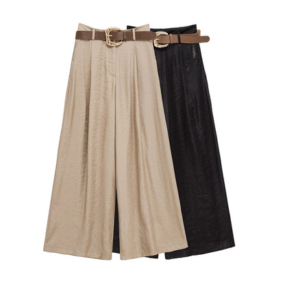 Damen Weite Culotte mit Gürtel Norvielle
