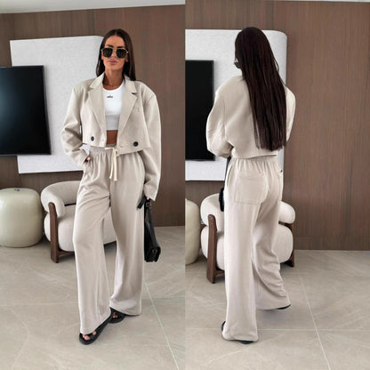 Damen Blazer Lässig Norvielle Jogginghose