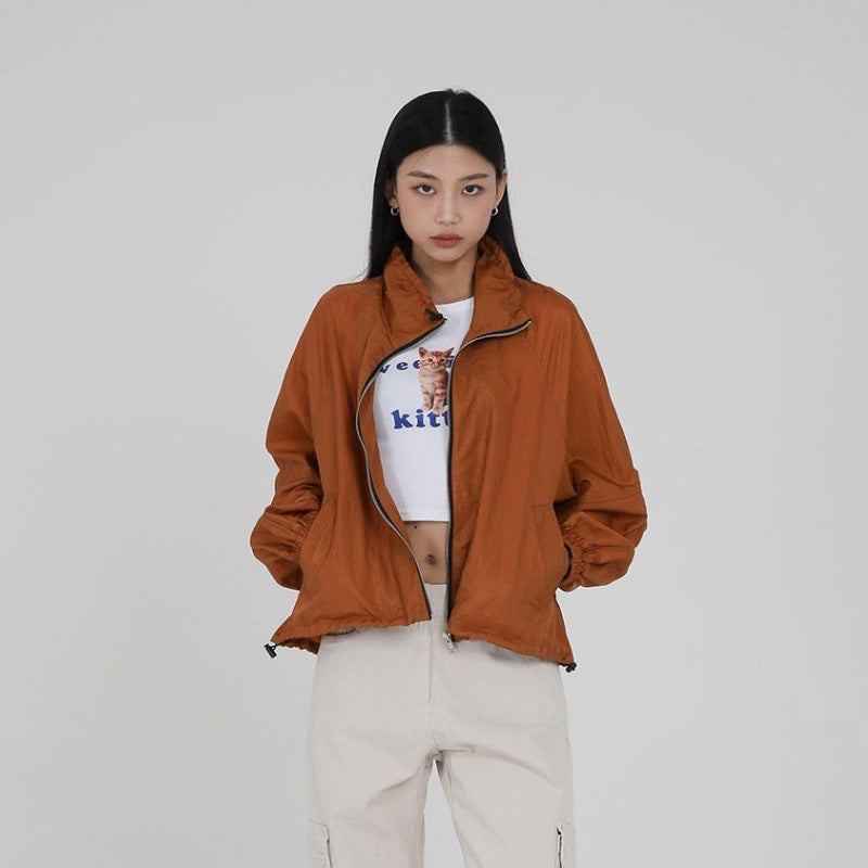 Damen Atmungsaktive Jacke Verstellbarer Kragen Norvielle