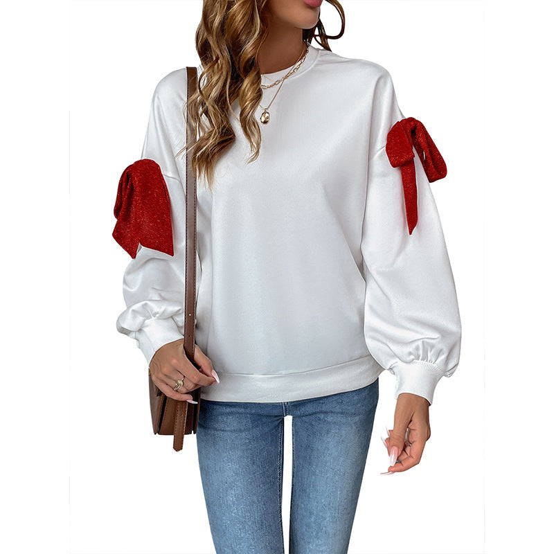 Damen Sweatshirt Voluminöse Puffärmel Norvielle