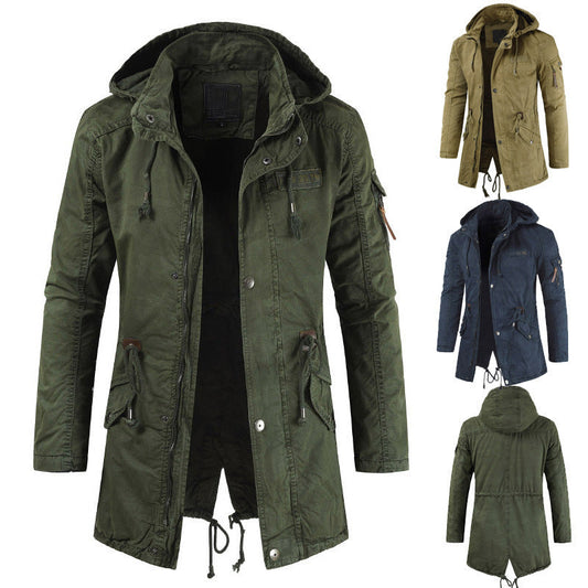 Herren Parkajacke Kapuze Taschen Norvielle Funktionell Lässig - Norvielle