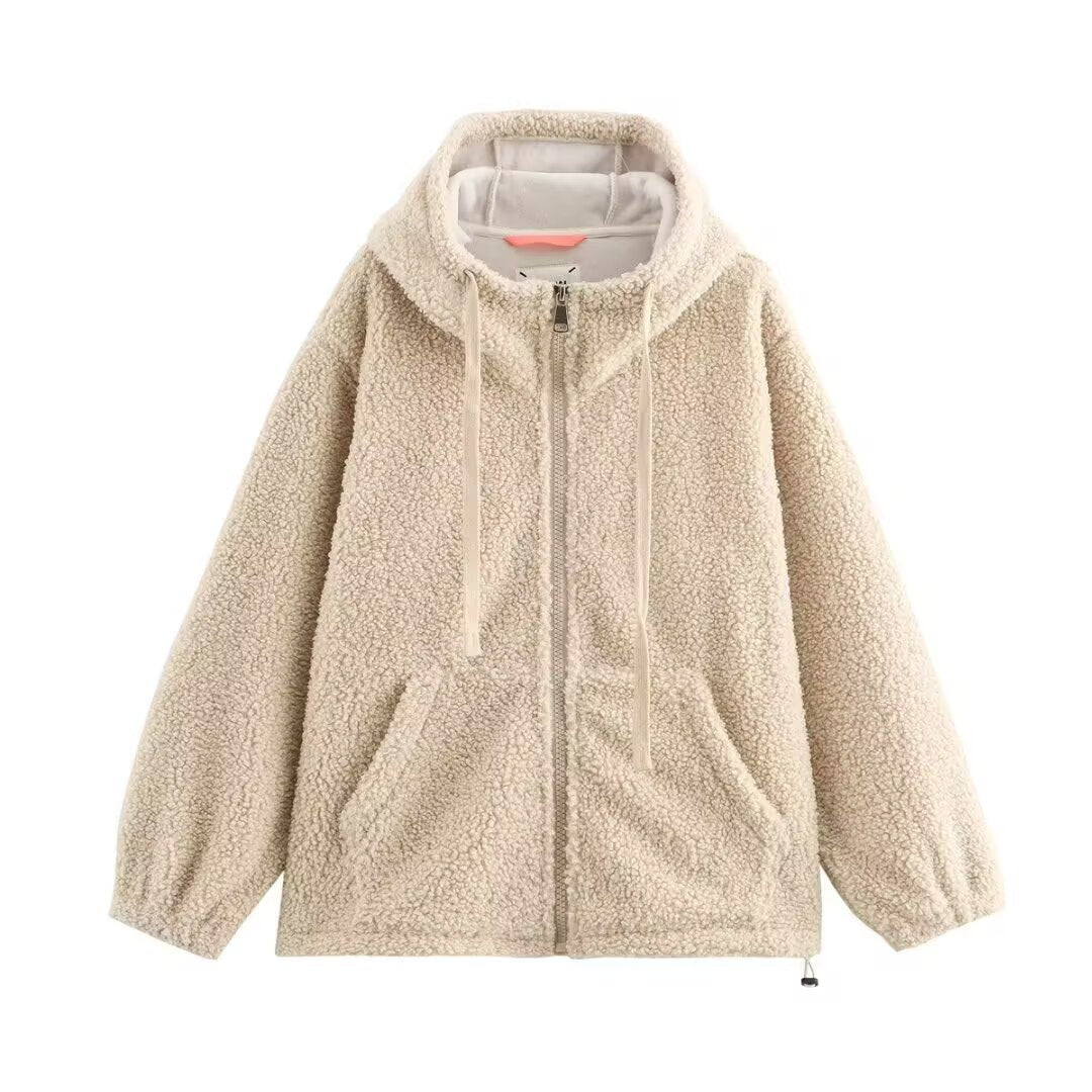 Damen Fleecejacke Hochkragen Kuschelig Grün Norvielle