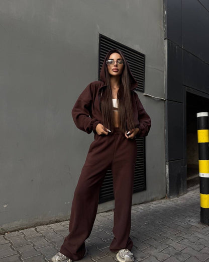 Damen Oversized Jumpsuit mit Kapuze Norvielle