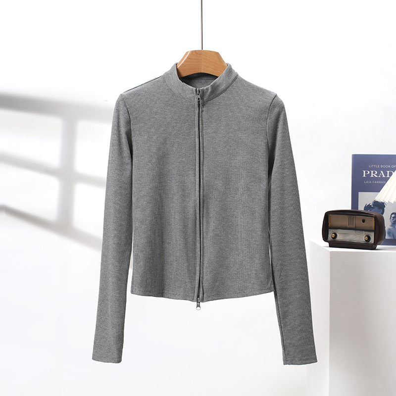 Damen Sportjacke Hochkragen Funktionale Outdoorjacke