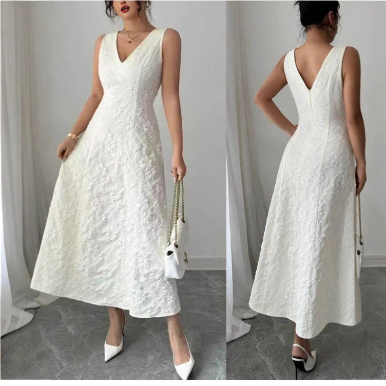 Damen Maxikleid Spitze Verführerischer Schnitt Zarte Träger