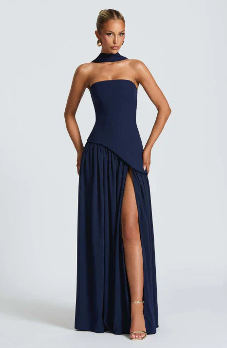 Damen Trägerloses Maxikleid