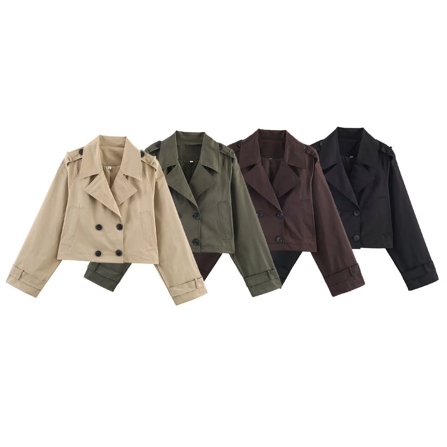 Damen Trenchcoatjacke Kurz Norvielle