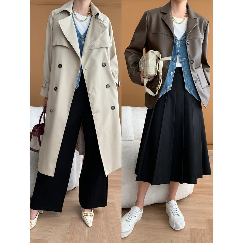 Damen Jeansweste Lässig Druckknöpfe 2 Taschen Norvielle