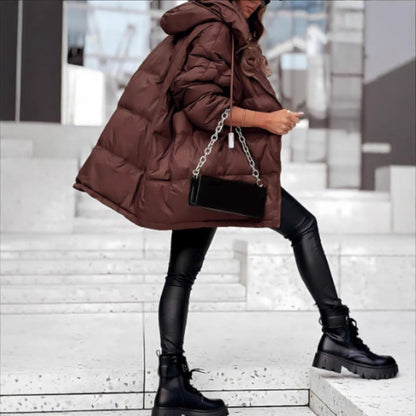 Damen Übergangsjacke Gesteppt Kapuze Modern Norvielle