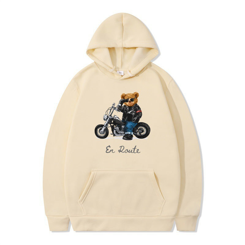 Damen Kapuzenpullover Bärenmotiv Lässig Norvielle