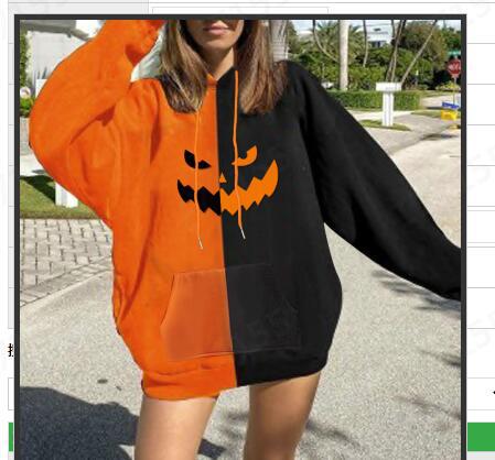 Damen Kapuzenpullover Halloween-Motiv
