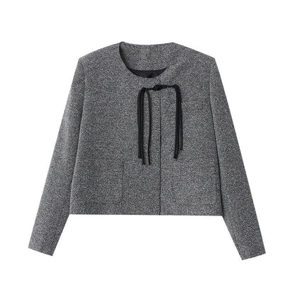 Damen Kurzjacke Dekorative Kordelzüge Norvielle