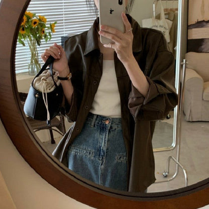 Damen Oversized-Jacke mit Taschen Norvielle