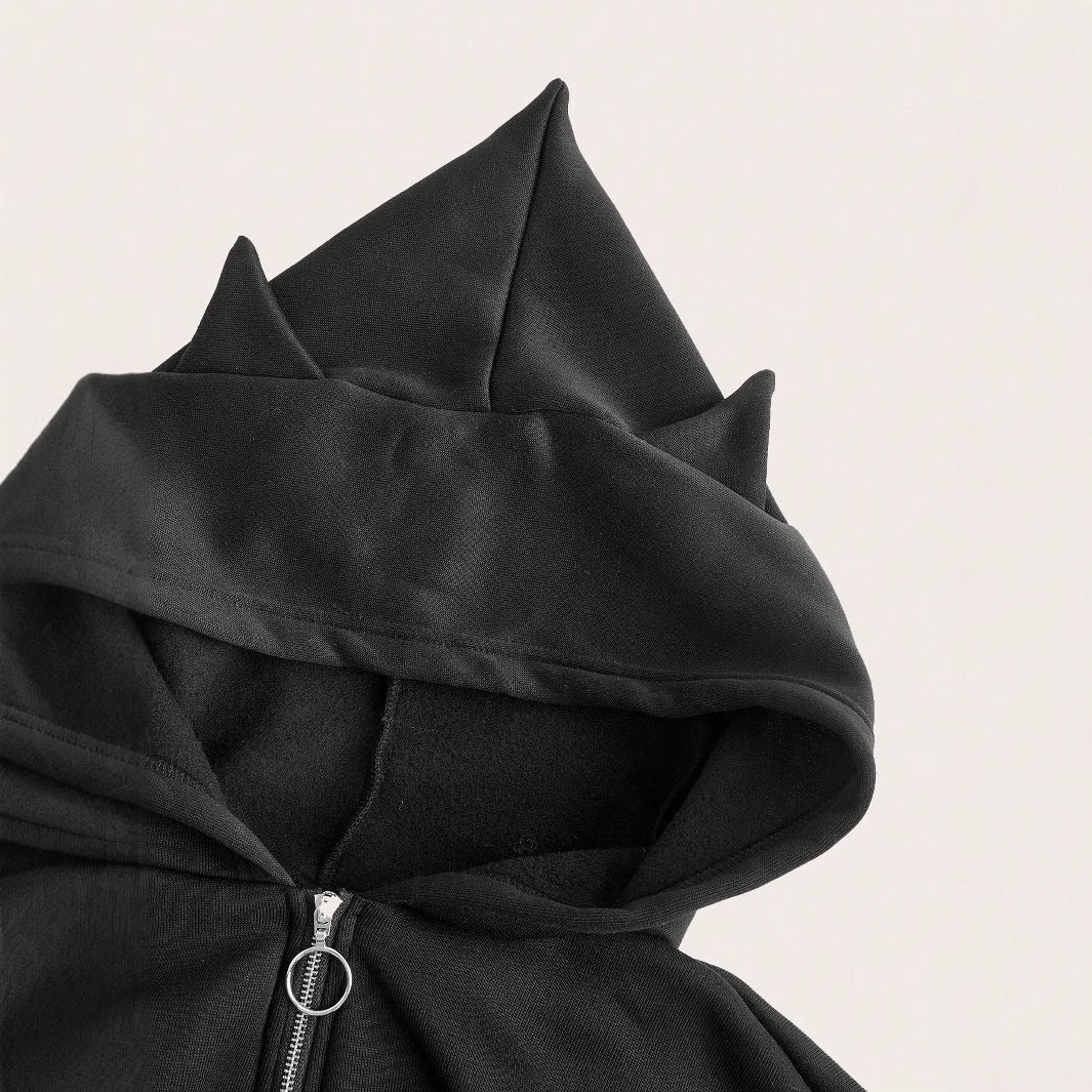 Damen Cropped Hoodie Norvielle mit Reißverschluss und Voluminösen