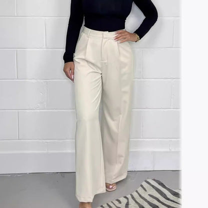 Damen Palazzo-Hose Hohe Taille Weiches Material