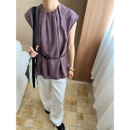 Damen Oberteil Elegantes Bluse Dekorativer Kragen Norvielle