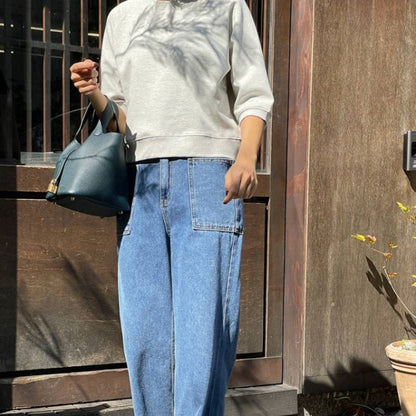Damen Sweatshirt 3/4-Ärmel Leicht Norvielle