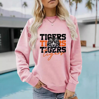 Damen Sweatshirt Tiger-Design Lässig Norvielle