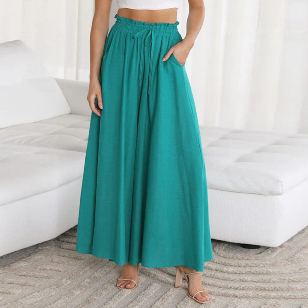 Damen Maxihose Elastischer Bund Taschen Norvielle - Norvielle