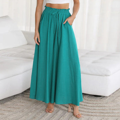 Damen Maxihose Elastischer Bund Taschen Norvielle - Norvielle