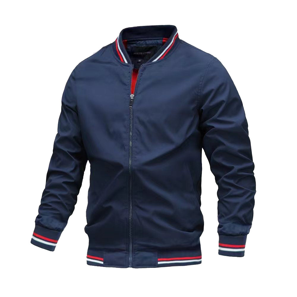 Leichte Bomberjacke Stehkragen Freizeitjacke