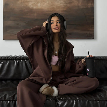 Damen Hoodie Jogginghose Kombination Norvielle