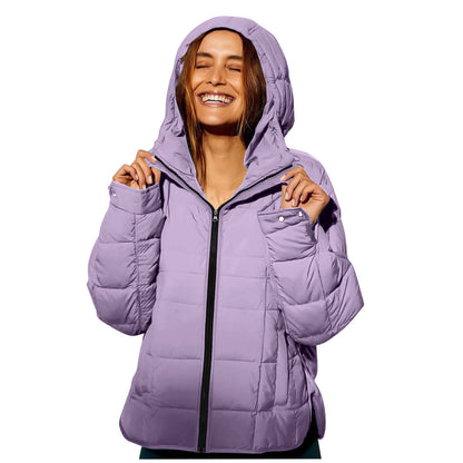Damen Winterjacke Abnehmbare Kapuze Wasserabweisend Norvielle