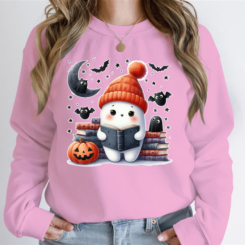 Damen Sweatshirt Halloween Bücher-Design Norvielle