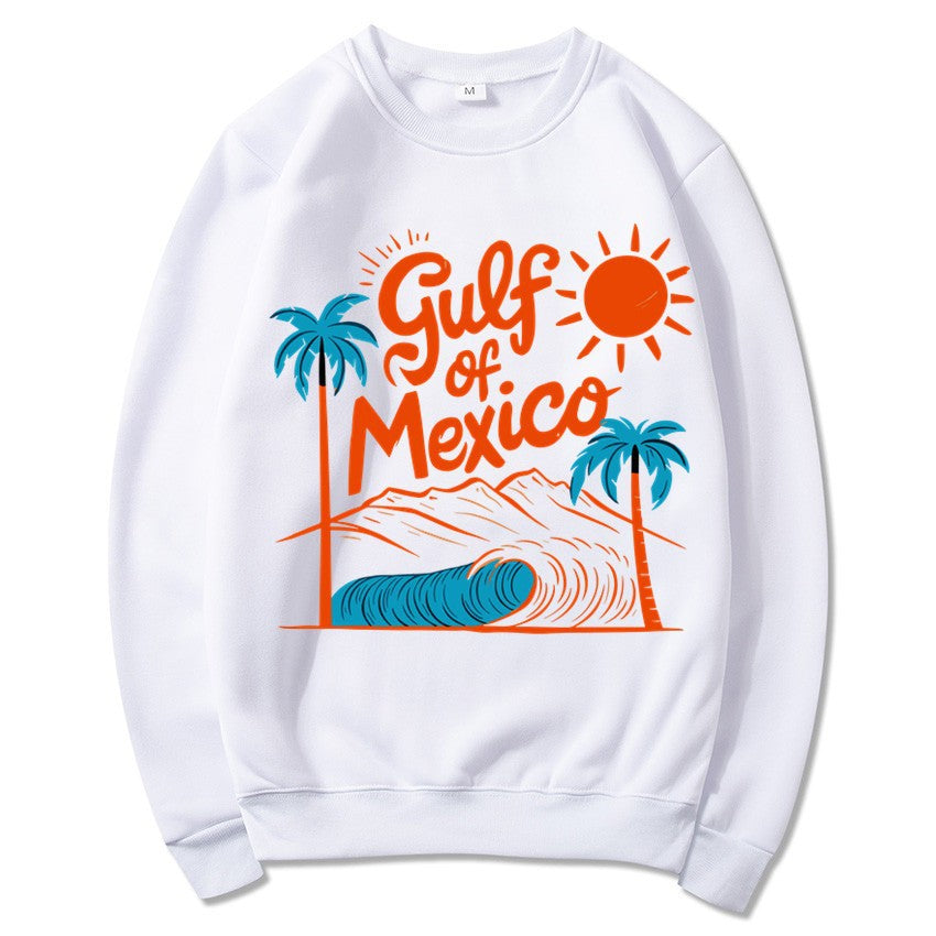 Damen Sweatshirt Maritimes Grafikdesign Lässiger Schnitt Beige - Norvielle