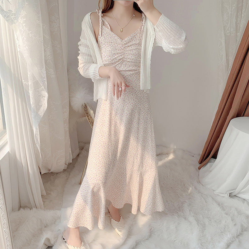 Damen Sommerkleid Geflochtene Träger Rüschendetails Norvielle
