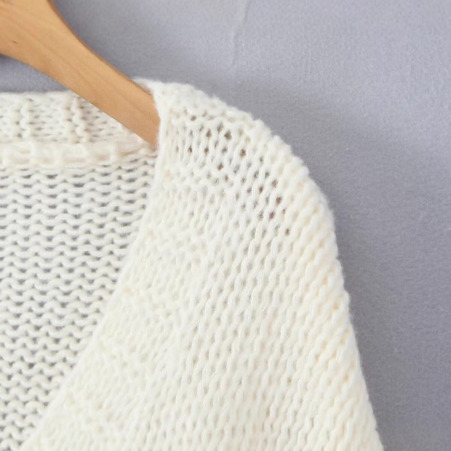 Damen Strickjacke Erdbeer-Motiv Norvielle