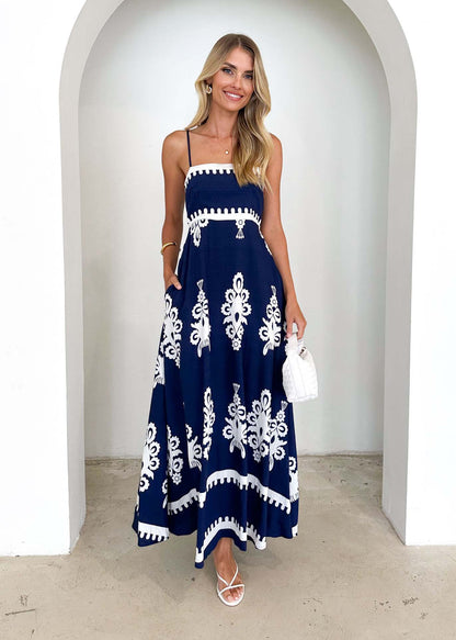 Damen Sommerkleid Elegante Stickerei Norvielle